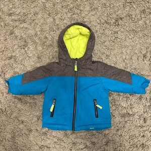Carter's Neon Yellow and Gray Jacket size 18 months